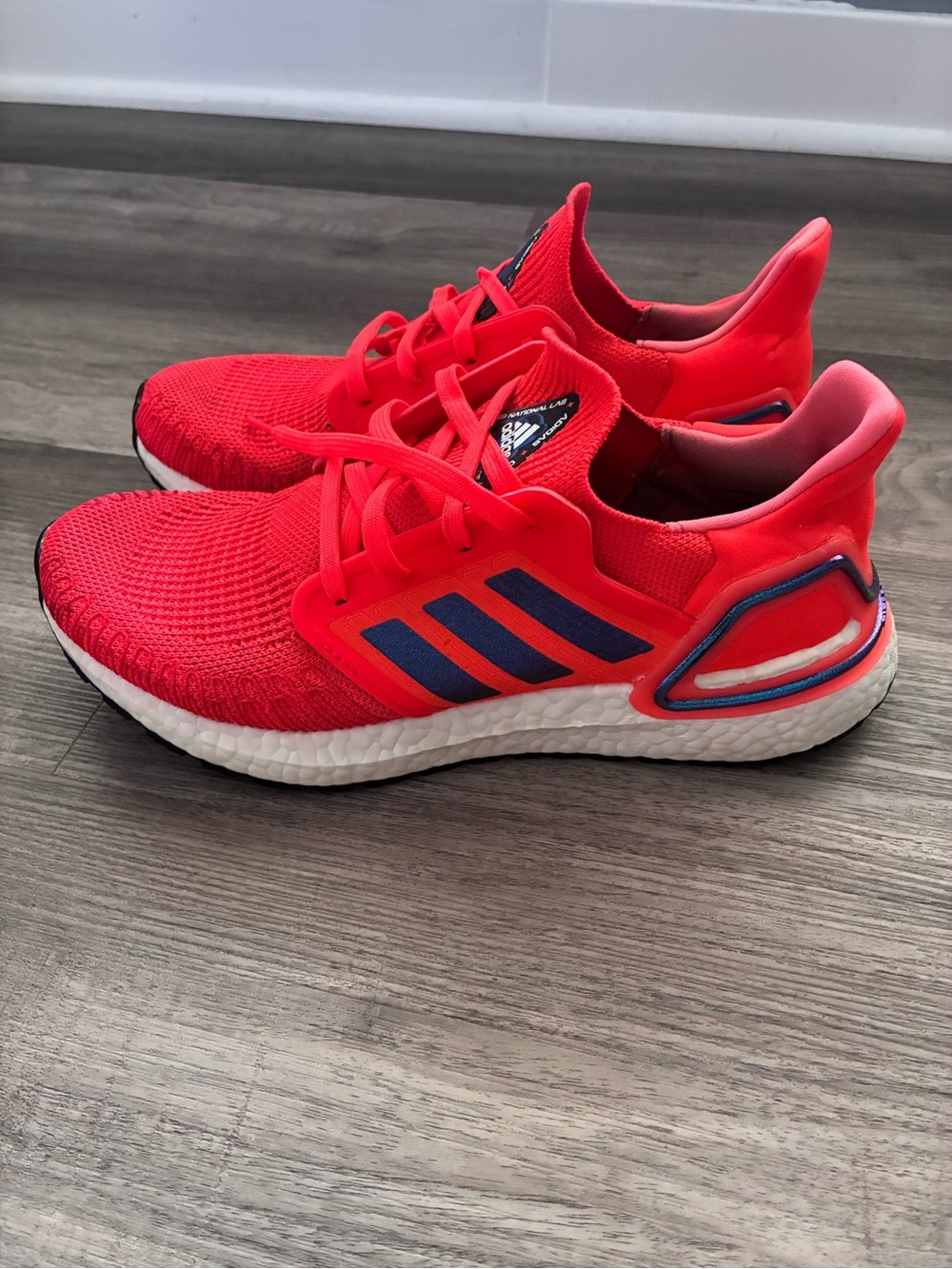 vibrant adidas UltraBoost 20 "ISS US National Lab" Solar Red